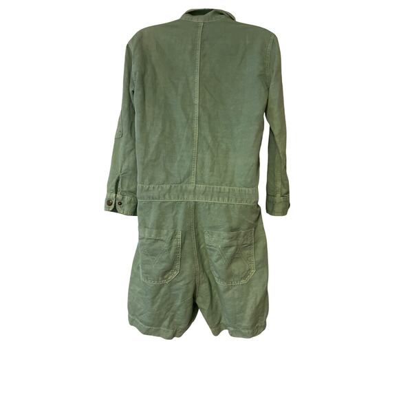 Mother Fixer Short Romper Shorts Women's Size XS Hedge Green Denim - Picture 2 of 9